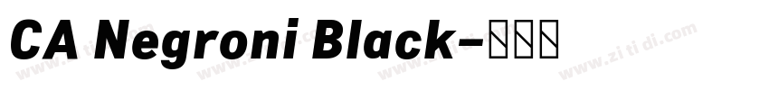 CA Negroni Black字体转换